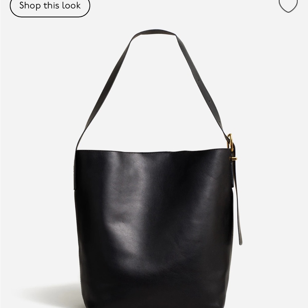 Chic Black Leather Tote Bag